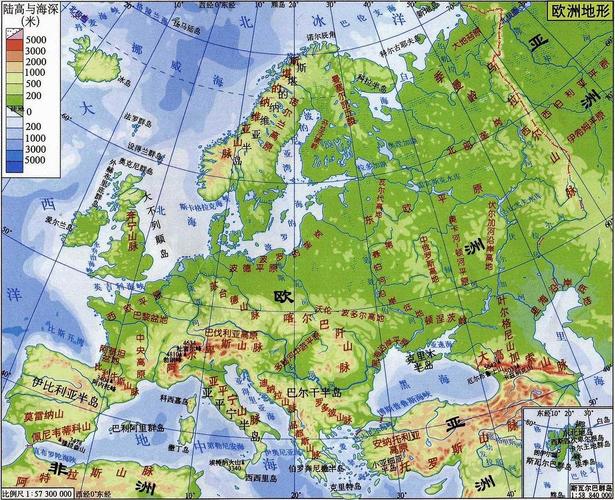 欧洲的地形